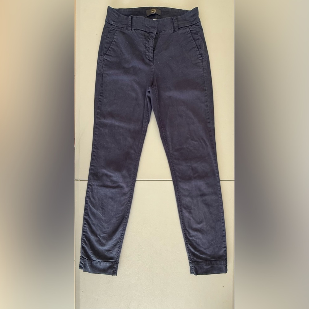 J. Crew Navy Blue Women's Low-rise Cropped Chino’s